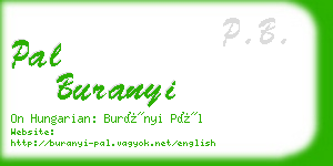 pal buranyi business card